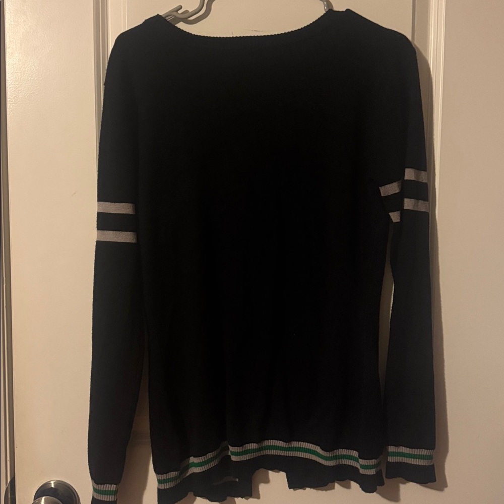 Harry Potter Slytherin Cardigan Sweater Women M juniors black/green - Picture 6 of 7